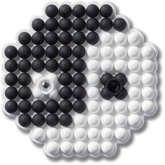Beaded Ying and Yang