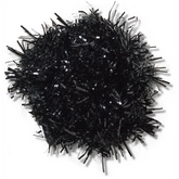 Black Tinsel Pom