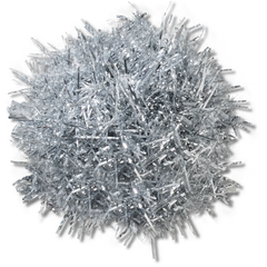 Silver Tinsel Pom