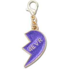 Purple Glitter BFF Charm Right