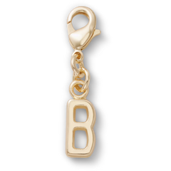 Gold Letter B Charm