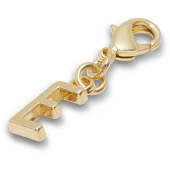 Gold Letter E Charm