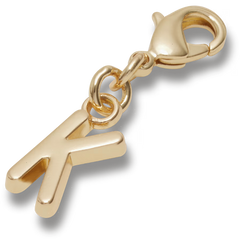 Gold Letter K Charm