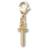 Gold Letter T Charm
