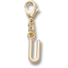 Gold Letter U Charm