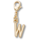 Gold Letter W Charm