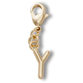 Gold Letter Y Charm