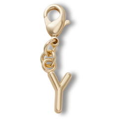 Gold Letter Y Charm