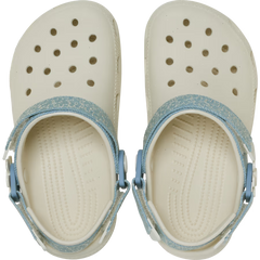 Kids’ Classic Denim Flower Adjustable Backstrap Clog