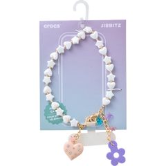 Beaded Heart Flower Phone Wristlet