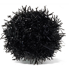Black Tinsel Pom