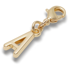 Gold Letter A Charm