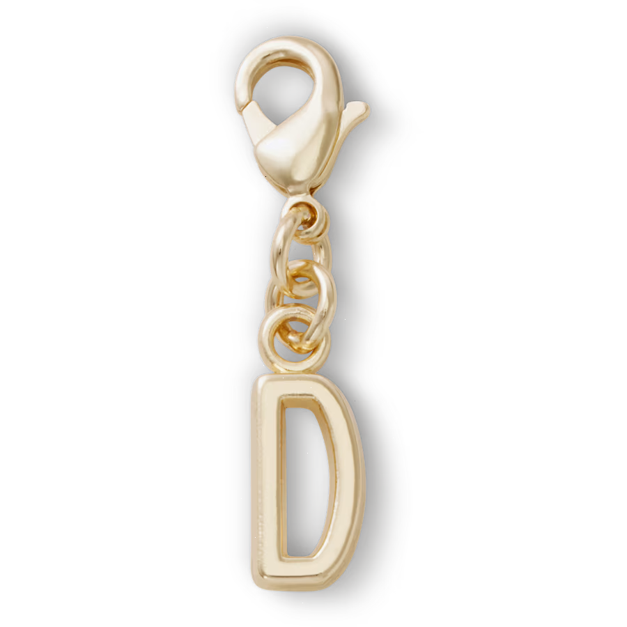 Gold Letter D Charm