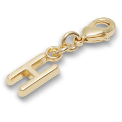 Gold Letter H Charm