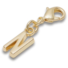 Gold Letter N Charm