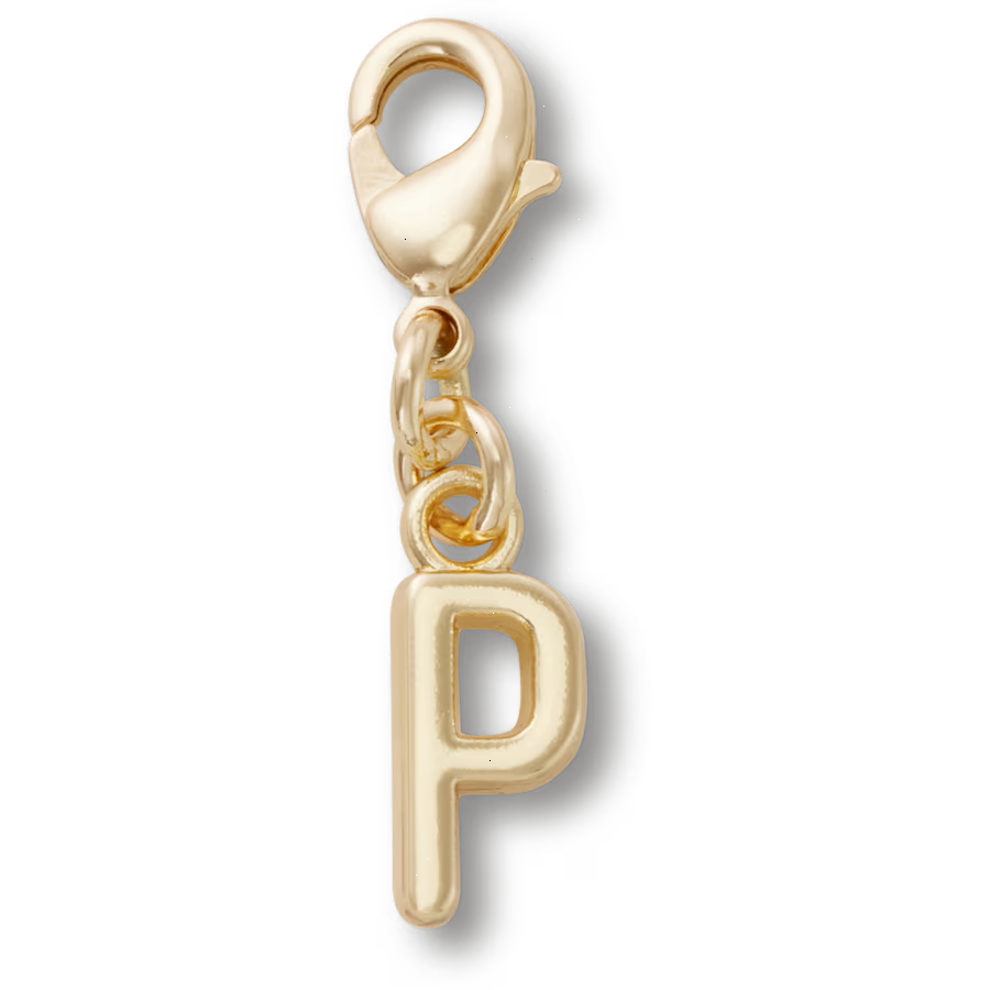 Gold Letter P Charm