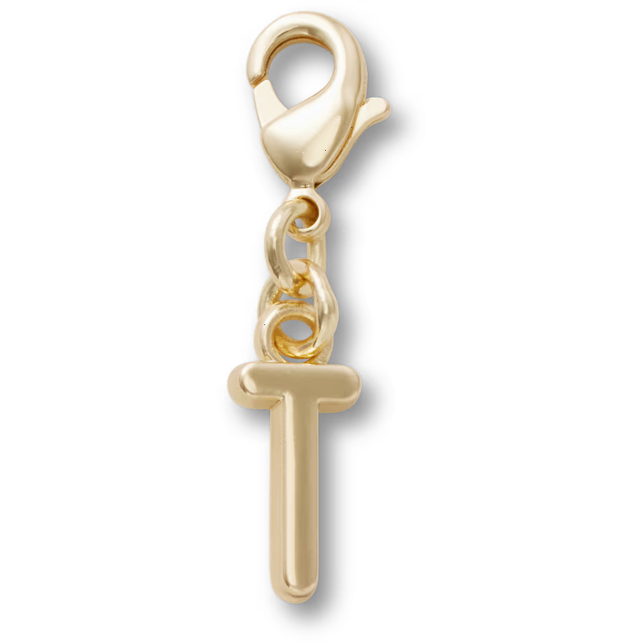 Gold Letter T Charm