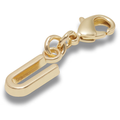 Gold Letter U Charm