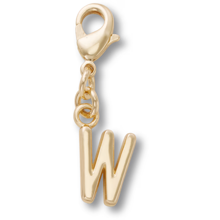 Gold Letter W Charm