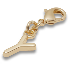 Gold Letter Y Charm