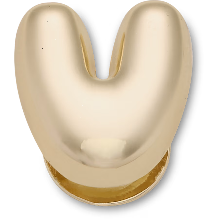 Gold Bubble Letter V