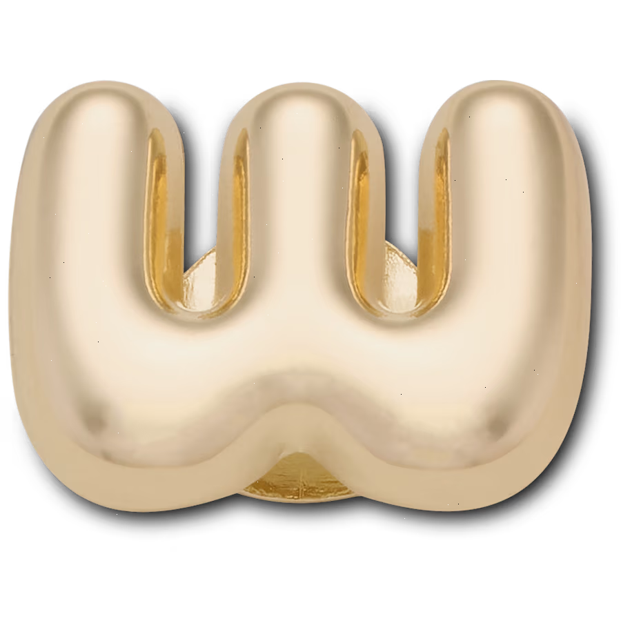 Gold Bubble Letter W