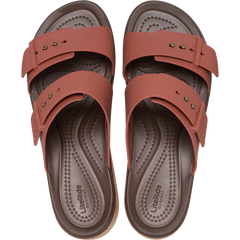 Brooklyn Buckle Low Wedge Cork Sandal