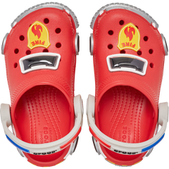 Toddler Classic IAM Fire Truck Lights Backstrap Clog