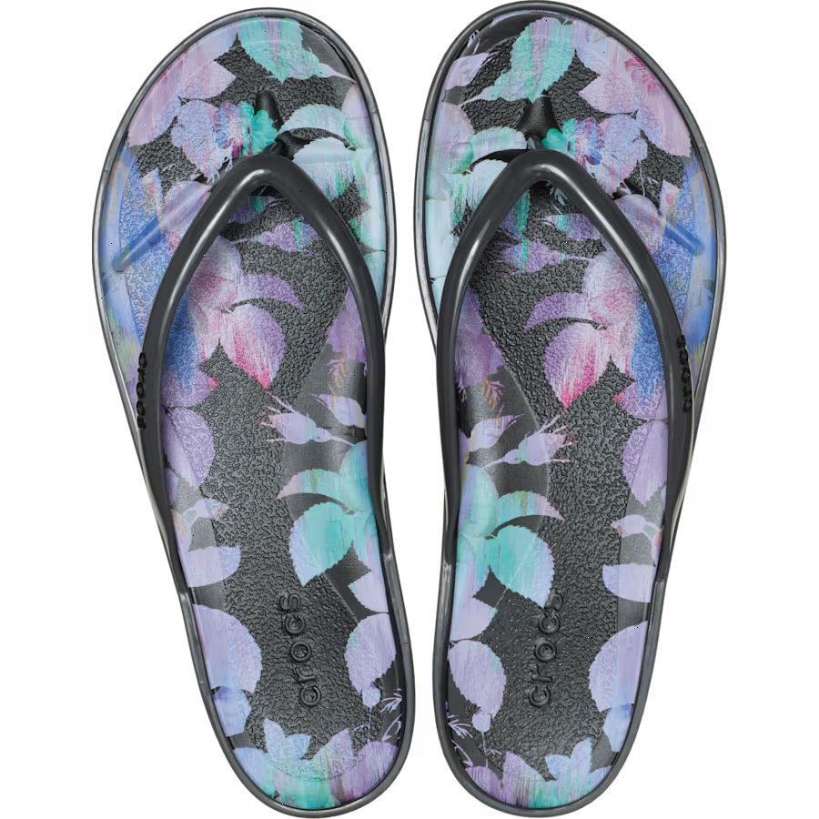 Miami Round Toe Dark Floral Flip